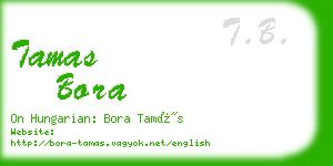 tamas bora business card